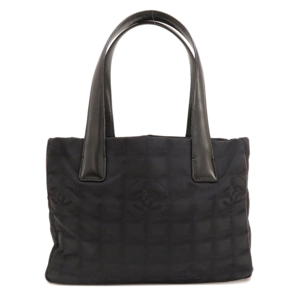 Chanel Travel Line PM Tote Bag Nylon Jacquard Black